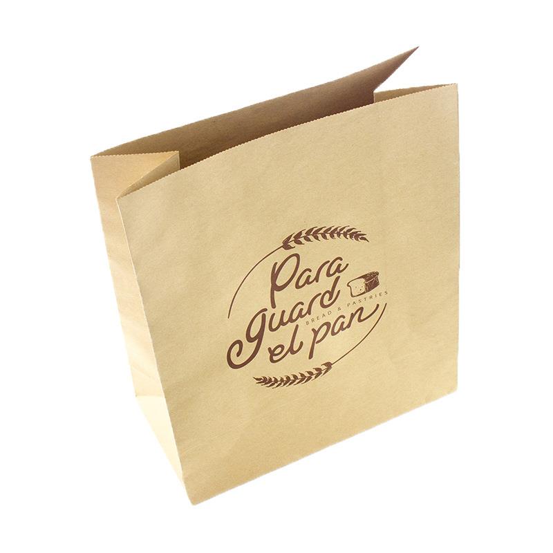 kraft brown paper bags for fast food(2)